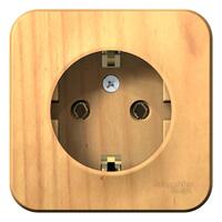 Розетка 1-м ОП Blanca 16А IP20 250В с заземл. без защ. шторок с изолир. пластиной ясень SE BLNRA010115 - УПС инжиниринг