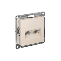 Розетка компьютерная 2-м AtlasDesign RJ45 кат.5E механизм беж. SE ATN000285 - УПС инжиниринг