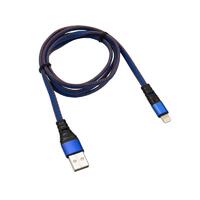 Кабель USB-Lightning 2.4А 1м син. нейлоновая оплетка Rexant 18-7053 - УПС инжиниринг