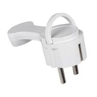 Вилка угловая плоская "СТЕЛС" 16А 250В с заземл. бел. PROxima EKF AVYF16-10-r - УПС инжиниринг