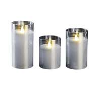 Свеча декоративная CL7-SET3-sr с пультом 3хAAA для каждой свечи (не в компл.) серебр. (уп.3шт) ФАZА 5018792 - УПС инжиниринг