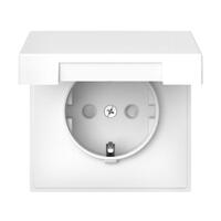 Розетка ArtGallery 16А IP20 с заземл. со шторками с крышкой быстрозажим. клем. механизм бел. SE GAL000146S - УПС инжиниринг