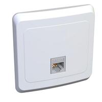 Розетка компьютерная 1-м СП Этюд RJ45 кат.5E бел. SE KOMC-001B - УПС инжиниринг