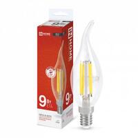 Лампа светодиодная LED-СВЕЧА НА ВЕТРУ-deco 9Вт свеча на ветру прозрачная 4000К нейтр. бел. E14 1040лм 230В IN HOME 4690612026244 - УПС инжиниринг