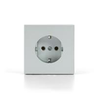 Розетка ArtGallery 16А с заземл. со шторками быстрозажим. клем. механизм алюм. SE GAL000345S - УПС инжиниринг