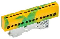 Шина PE "земля" изол. на универс. держ. 8х12-12-ЖЗ TEKFOR IEK TF-NN20-12-KL-K52 - УПС инжиниринг