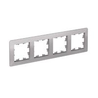 Рамка 4-м AtlasDesign Air алюм./дым. черн. SE ATN220304 - УПС инжиниринг