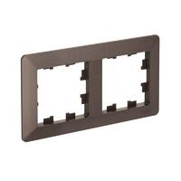 Рамка 2-м AtlasDesign Air мокко/дым. черн. SE ATN220602 - УПС инжиниринг