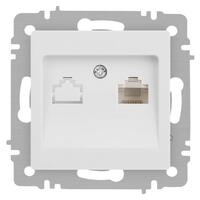Розетка компьютерная 1-м СП Accent 6-303-01М RJ45 IP20 бел. матов. Intro Б0063625 - УПС инжиниринг