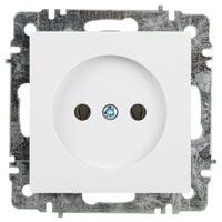 Розетка 1-м СП Accent 6-201-01 16А IP20 250В 2Р AL/CU бел. Intro Б0063653 - УПС инжиниринг