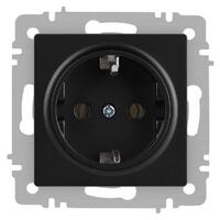Розетка 1-м СП Accent 6-202-05 16А IP20 250В 2P+E Schuko антрацит Intro Б0063693 - УПС инжиниринг
