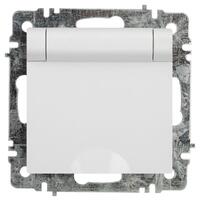 Розетка 1-м СП Accent 6-203-01 16А IP20 250В 2P+E Schuko с крышкой AL/CU бел. Intro Б0063709 - УПС инжиниринг