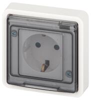 Розетка Эксперт 11-2521-01 2P+E IP55 16А-250В СУ бел. Эра Б0063259 - УПС инжиниринг