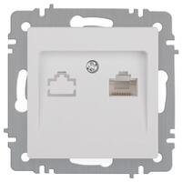 Розетка компьютерная 1-м СП Accent 6-303-01 RJ45 IP20 бел. Intro Б0063624 - УПС инжиниринг