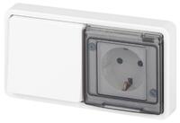 Блок розетка с выключателем Эксперт 11-7521-01 IP55 16А (10AX)-250В СУ бел. Эра Б0063261 - УПС инжиниринг
