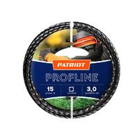 Леска Profline D3.0мм L15м (скрученный квадрат) 300-15-5 на пластиковой обойме черн. PATRIOT 805402211 - УПС инжиниринг