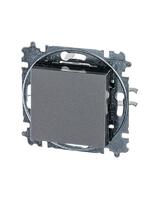 Переключатель 1-кл. СП Levit IP20 сталь/дым. черн. ABB 2CHH590645A6069 - УПС инжиниринг
