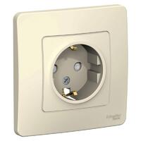 Розетка 1-м СП Blanca 16А IP20 250В с заземл. защ. шторки молоч. SE BLNRS001112 - УПС инжиниринг