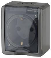 Розетка 1-м ОП Эра Эксперт 11-2401-03 16А IP54 16AX 250В 2P+E сер. Эра Б0020713 - УПС инжиниринг
