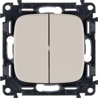 Выключатель 2-кл. СП Valena Allure 10А IP20 250В с лицев. панелью безвинтов. зажимы механизм сл. кость Leg 752805 - УПС инжиниринг