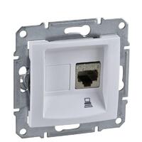 Розетка компьютерная 1-м СП Sedna RJ45 кат.5E UTP неэкранир. механизм бел. SchE SDN4300121 - УПС инжиниринг