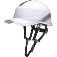 Каска защитная BASEBALL DIAMOND V UP из ABS бел. с храповым механизмом Delta Plus DIAM5UPBCFLBS - УПС инжиниринг