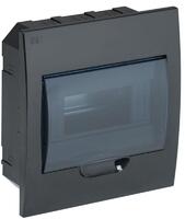 Корпус встраиваемый ЩРВ-П-8 Krepta 3 IP41 пластик. черн. IEK MKP12-V-08-41-K02 - УПС инжиниринг