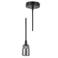Патрон декоративный DLC-T-S31/E27 TS/1M/BL PEARL BLACK Techno провод 1м и крепление алюм. Uniel UL-00005287 - УПС инжиниринг