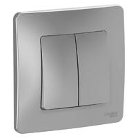 Переключатель проходной 2-кл. СП Blanca 10А IP20 (сх. 6+6) 250В алюм. SE BLNVS106603 - УПС инжиниринг