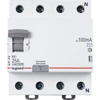 Выключатель дифференциального тока (УЗО) 4п 25А 100мА тип AC RX3 Leg 402066 - УПС инжиниринг