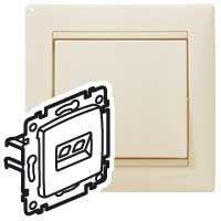 Розетка компьютерная 1-м СП Valena RJ45 UTP механизм сл. кость (DIY-упак.) Leg 695624 - УПС инжиниринг