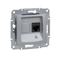 Розетка компьютерная 1-м СП Sedna RJ45 кат.5E UTP неэкранир. механизм алюм. SchE SDN4300160 - УПС инжиниринг