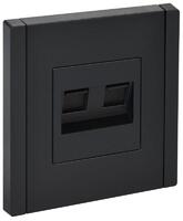 Розетка 2-м RJ11+RJ45 кат.5E FORTE&PIANO FP135 черн. IEK FP-KT20-O-1-K02 - УПС инжиниринг