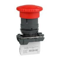 Кнопка аварийного останова OptiSignal D22 C5-ESTR-01 пластик 1НЗ возврат поворотом XB5AS8442 КЭАЗ 332192 - УПС инжиниринг