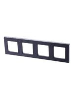 Рамка Levit 4п сталь/дым. черн. ABB 2CHH015040A6069 - УПС инжиниринг