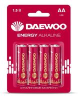 Элемент питания алкалиновый AA/LR6 1.5В Energy Alkaline 2021 BL-4 (уп.4шт) DAEWOO 5029781 - УПС инжиниринг