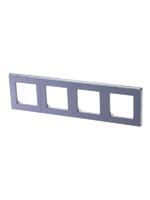Рамка Levit 4п серебр./дым. черн. ABB 2CHH015040A6070 - УПС инжиниринг