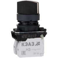 Переключатель КПЕ1611Р 1но+1нз ручка фикс 2поз IP65 черн. КЭАЗ 248268 - УПС инжиниринг