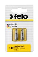 Бита крестовая Industrial PZ 2х25 (блист.2шт) FELO 02102036 - УПС инжиниринг