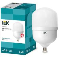 Лампа светодиодная HP 65Вт 4000К нейтр. бел. E40 230В IEK LLE-HP-65-230-40-E40 - УПС инжиниринг