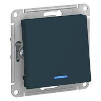 Переключатель проходной 1-кл. СП AtlasDesign 10А IP20 (сх. 6а) 10AX с подсветкой механизм изумруд SE ATN000863 - УПС инжиниринг