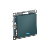Переключатель проходной 1-кл. СП AtlasDesign 10А IP20 (сх. 6а) 10AX с подсветкой механизм изумруд SE ATN000863 - УПС инжиниринг