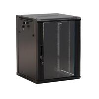 Шкаф настенный TWB-1566-GP-RAL9004 19дюйм 15U 775х600х600мм стеклян. дверь черн. (RAL 9004) (разобранный) Hyperline 392640 - УПС инжиниринг
