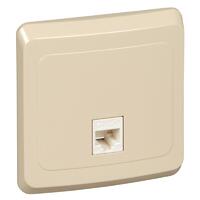 Розетка компьютерная 1-м СП Этюд RJ45 кат.5E крем. SE KOMC-001K - УПС инжиниринг