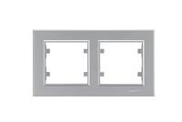 Рамка 2-м Karea горизонт. серебр. Makel 56065702 - УПС инжиниринг