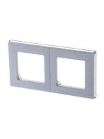 Рамка Levit 2п серебр./дым. черн. ABB 2CHH015020A6070 - УПС инжиниринг