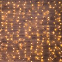 Гирлянда светодиодная "Светодиодный Дождь" 1.5х1.5м 144LED тепл. бел. 12Вт 220-240В IP20 свечение с динамикой с контроллером провод прозр. Neon-Night 235-036 - УПС инжиниринг