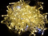 Гирлянда "Нить" 10м 100LED тепл. бел. IP44 провод прозр. 230В мерцание транзит IEK LGDU121-1-100-10-T-S-44 - УПС инжиниринг