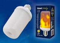 Лампа светодиодная LED-L60-6W-FLAME-E27-FR PLD01WH 6Вт матовая E27 декоративная (упак. картон) Uniel UL-00003360 - УПС инжиниринг