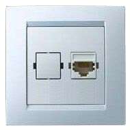 Розетка компьютерная СП Simon15 RJ45 IP20 бел. Simon 1590598-030 - УПС инжиниринг